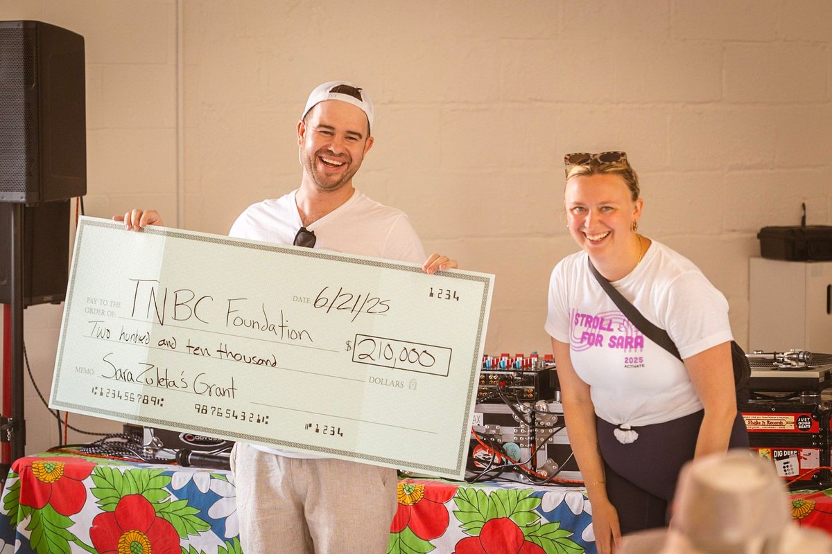 TNBCFoundation's tweet image. @astrollforsara 2025 was a powerful day of love, remembrance, and hope. Over $210K has been raised for a research grant in Sara Zuleta-Acosta’s name, thanks to this incredible community + a TNBCF match.
And now we launch the $1M #ResearchMinutes campaign.
#StrollforSara #TNBC
