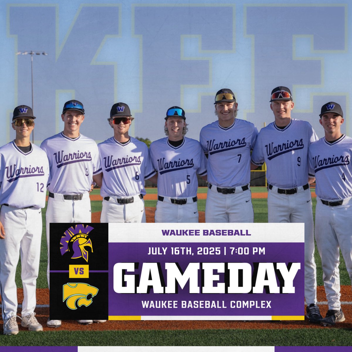 Game Day!!! Waukee hosts Cedar Rapids Kennedy in the IHSAA 4A Substate 3 Championship for a spot in the State Tournament. ⚾️
📍Waukee Baseball Complex
🎟️Tickets: iahsaa.org/tickets
🕖7:00 PM
#GoWarriors