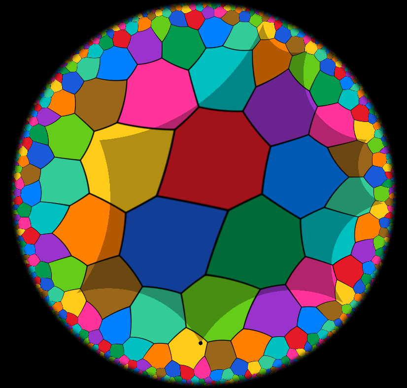 Chen_Hao's tweet photo. Three monohedral tilings of genus-2 Riemann surface by heptagons, obtained by the group of WANG Erxiao from Zhejiang Normal University.  Code is available at https://t.co/OssxztseCf and also on Shadertoy (links in the GitHub repository). https://t.co/CNUV0R8F84