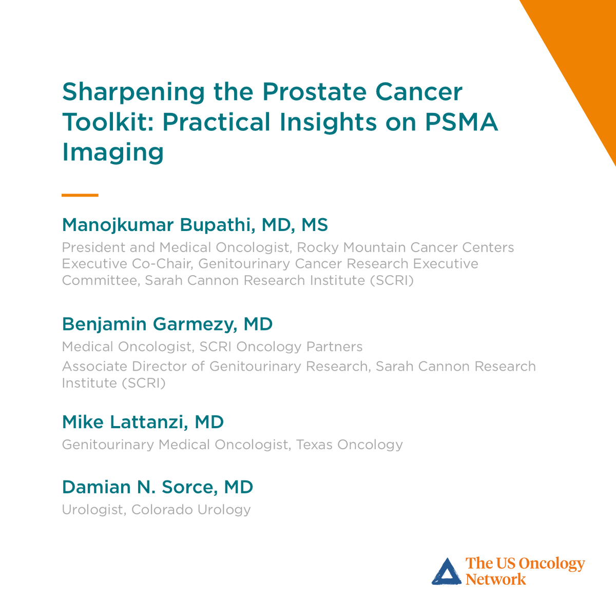 Listen to the latest episode of Oncology Decoded, where Dr. Bupathi and Dr. Garmezy discuss the use of #PSMAPET to treat #ProstateCancer. We're pleased to see oncologists in The Network leading the discussion!

cancernetwork.com/view/gu-sharpe…

#PatientCenteredCare