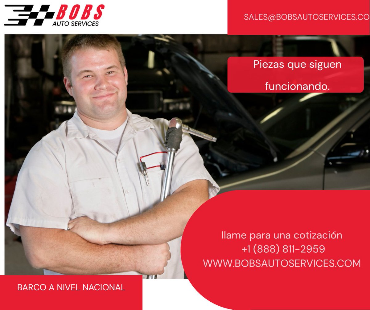 bobsautoservice's tweet image. #BobsAutoServices       
✅No arriesgues con piezas de origen dudoso. 
✅Con BOBS todo está probado y respaldado. 
📞888-811-2959 | 
🏢bobsautoservices.com 
#SeguridadAutomotriz #SoloLoMejor