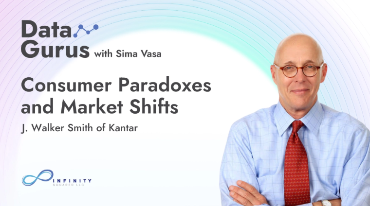 On this episode of Data Gurus, Sima Vasa talks with J. Walker Smith of Kantar about the paradox of strong spending amid uncertainty, AI’s role in insights, and how brands can stay relevant in a values-driven world.

Listen Here : infinity-2.com/podcasts/consu…

 #podcast