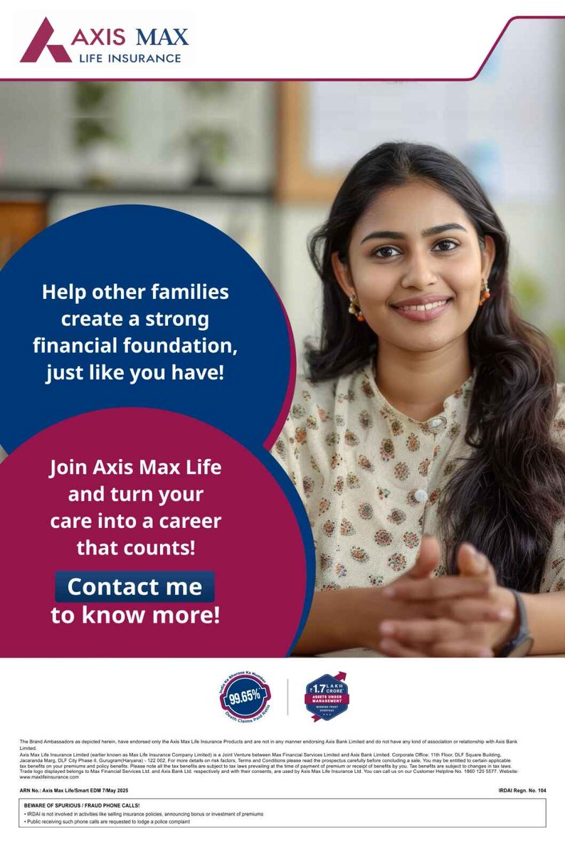 sudhirsanap2's tweet image. Help other families create a strong financial foundation sadguru80819.maxlife-insurance.com/content/Help-o…