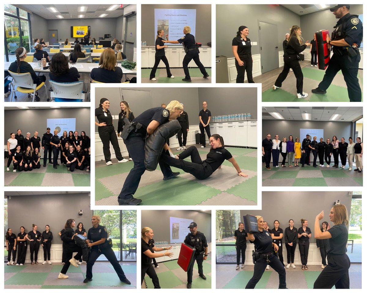 💪🏽🔥 Street Smarts + Self-Defense. Students and faculty in CSD took away both at last week's amazing training session from @UCFPD. Officers attended our Clinical Safety and Wellness Day to deliver their Mighty Knights Self-Defense program!