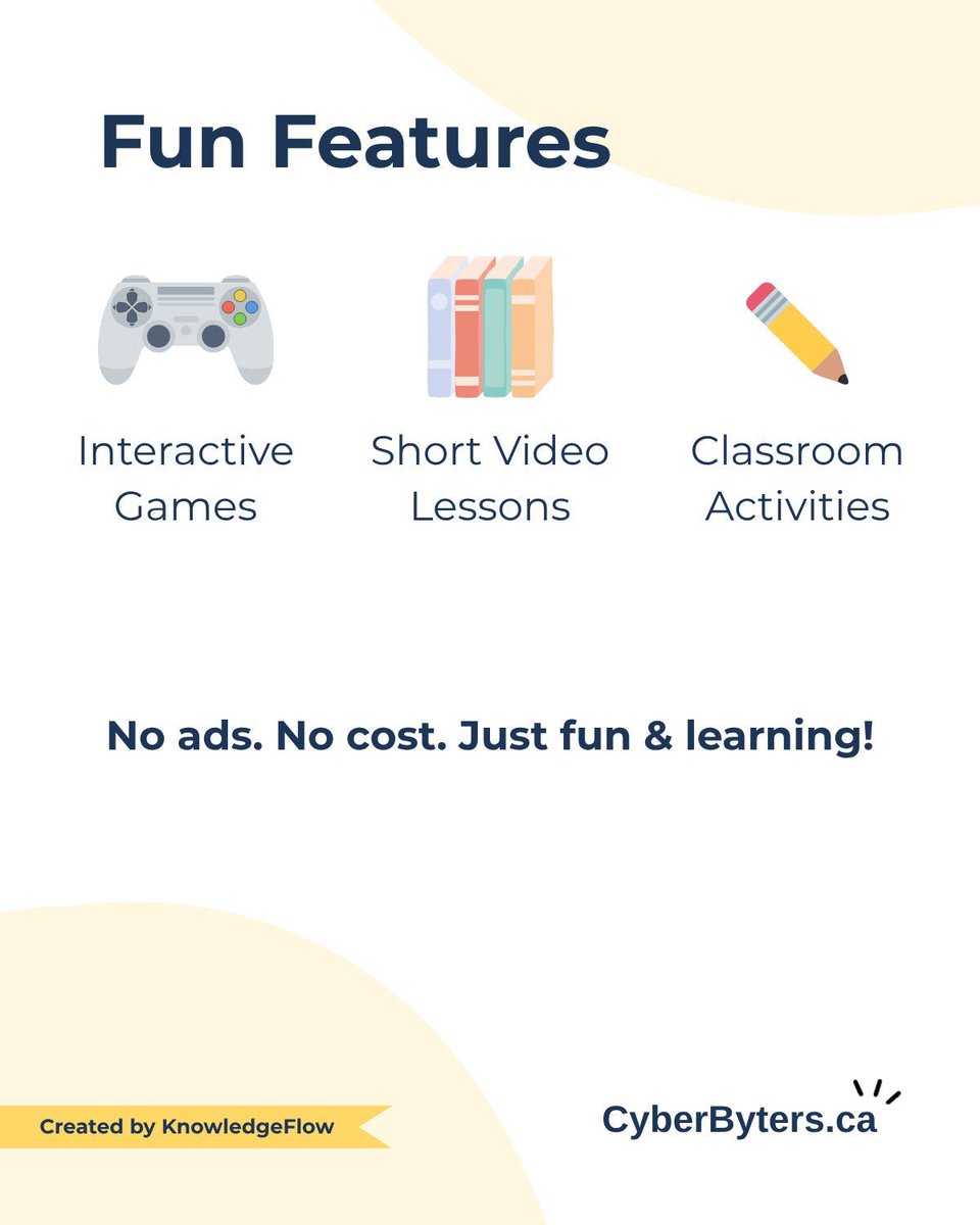 notonmyinternet's tweet image. ☀️ Want screen time to count this summer?
Meet Hoot, your child&apos;s guide to screen-smart fun!

Cyber Explorers is a free, digital literacy course (Gr. 1–3) with games &amp;amp; lessons on kindness, privacy &amp;amp; safety.

Register at: CyberByters.ca 

#CyberExplorers #DigitalLiteracy