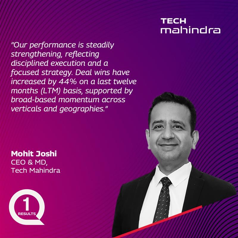 tech_mahindra's tweet image. Here&apos;s what our CEO &amp;amp; MD @mohitjoshi74 and CFO Rohit Anand have to say about @tech_mahindra&apos;s Q1 FY&apos;26 Results.

Know More: techmahindra.com/insights/press…

#TechMResults #ScaleAtSpeed