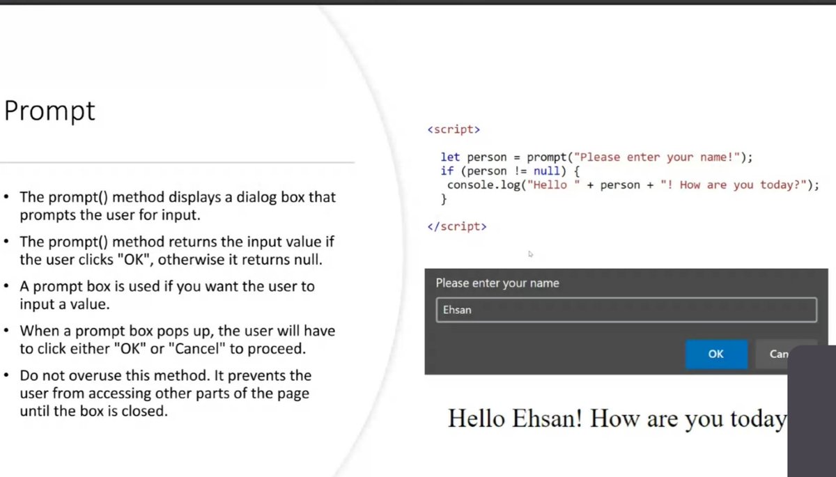 N_Yaghoubi's tweet image. In today’s #JavaScript class, we explored built-in functions, writing custom #functions, increment expressions (#prefix &amp;amp; #postfix), and some string methods.
Learning by doing one step closer to clean logic! 💻
@E_Ehrari
@f_forough
@CodeToInspire
#AfganGirlsCode 
#Coding 
#WebDev