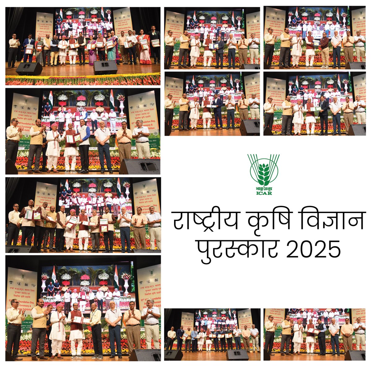 Indian Council of Agricultural Research. (@icarindia) on Twitter photo श्री शिवराज सिंह चौहान, केन्द्रीय कृषि व किसान कल्याण मंत्री तथा ग्रामीण विकास मंत्री ने भाकृअनुप के 97वां स्थापना दिवस समारोह में ICAR के प्रतिभाशाली वैज्ञानिकों को राष्ट्रीय कृषि विज्ञान पुरस्कार से किया सम्मानित। #OneICAR <a href="/PMOIndia/">PMO India</a> <a href="/ChouhanShivraj/">Shivraj Singh Chouhan</a> <a href="/PIB_India/">PIB India</a> <a href="/AgriGoI/">Agriculture INDIA</a> श्री शिवराज सिंह चौहान, केन्द्रीय कृषि व किसान कल्याण मंत्री तथा ग्रामीण विकास मंत्री ने भाकृअनुप के 97वां स्थापना दिवस समारोह में ICAR के प्रतिभाशाली वैज्ञानिकों को राष्ट्रीय कृषि विज्ञान पुरस्कार से किया सम्मानित। #OneICAR <a href="/PMOIndia/">PMO India</a> <a href="/ChouhanShivraj/">Shivraj Singh Chouhan</a> <a href="/PIB_India/">PIB India</a> <a href="/AgriGoI/">Agriculture INDIA</a>