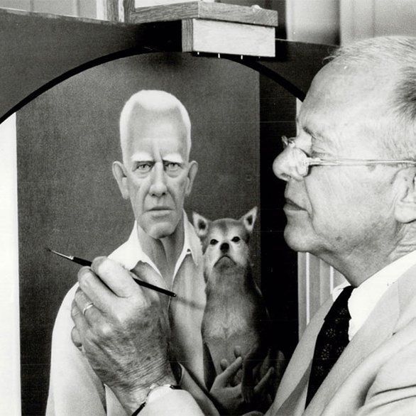 Alex Colville was one of Canada's most celebrated painters. His work has appeared in galleries around the world, and inspired scenes in iconic movies.
A veteran of the Second World War, his magic realism style is legendary.
This is his story.

🧵 1/13