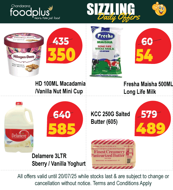 ChandaranaSuper's tweet image. Weekend’s loading... and so are the savings! 💸
Start your stock-up with our amazing Thursday deals.
#ThursdayThrills #ChandaranaFoodplus #WeekendPrep