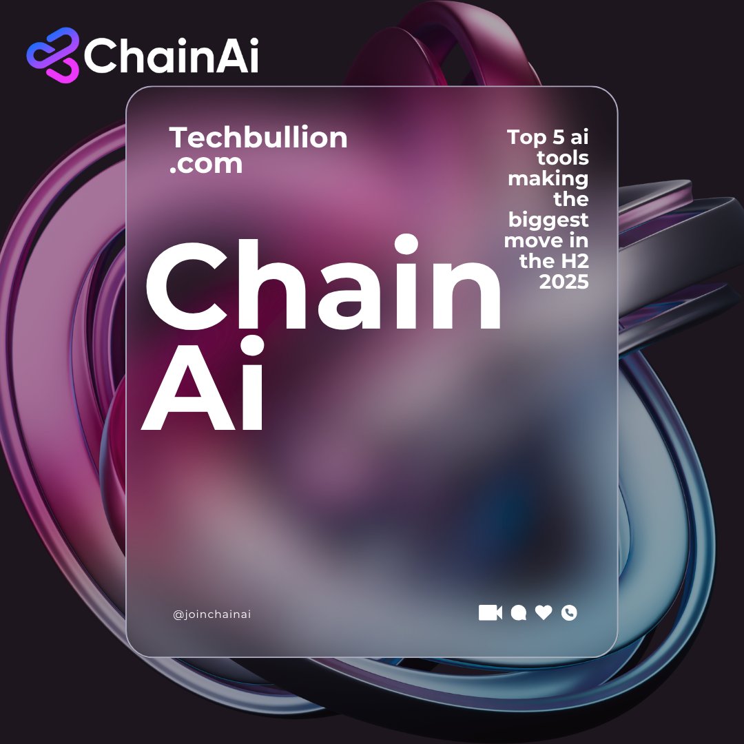 JoinChainAi's tweet image. ChainAI is featured in @TechBullion as one of the top 5 AI tools to watch out for in 2025 🔥

techbullion.com/top-5-ai-tools…