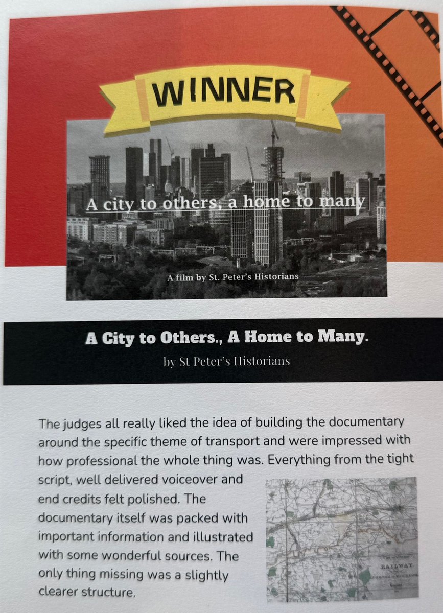 StPetersUK's tweet image. ๐ Weโre proud of our Year 9 historians for winning a citywide documentary competition with โManchester: A City to Others and a Home to Many.โ Their work on the city's imperial impact and transport was showcased by Professor Peter OโConnor at the University of Manchester.