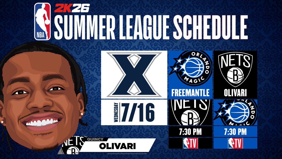 XavierMBB's tweet image. Zach and Quincy face off in tonight’s #NBA2KSummerLeague matchup!
#LetsGoX