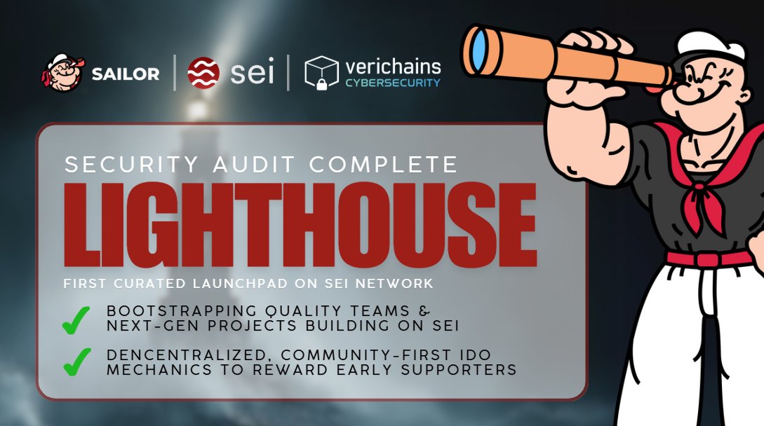 SailorFi's tweet image. Security audit for the new Lighthouse contracts COMPLETED ✅
Full @Verichains security report here
🔗 sailor-finance.gitbook.io/sailor-finance…
We are good to go Sailors, let the floodgates open.