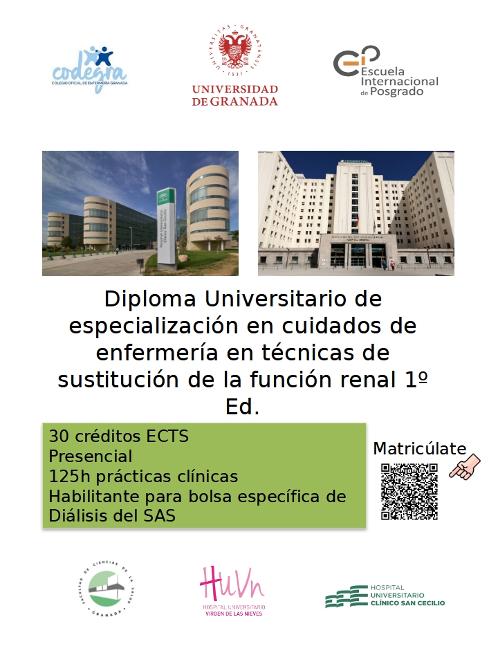 Hospital Universitario Clínico San Cecilio (@clinicogranada) on Twitter photo 👉 #Enfermería del servicio de #Nefrología del 🏥 participa en el diploma de especialización en cuidados de enfermería en técnicas de sustitución de la función renal
Un título de <a href="/CanalUGR/">Universidad Granada</a> habilitante para la bolsa específica de #Diálisis del SAS
+Info: titulospropios.ugr.es/estudiantes/of… 👉 #Enfermería del servicio de #Nefrología del 🏥 participa en el diploma de especialización en cuidados de enfermería en técnicas de sustitución de la función renal
Un título de <a href="/CanalUGR/">Universidad Granada</a> habilitante para la bolsa específica de #Diálisis del SAS
+Info: titulospropios.ugr.es/estudiantes/of…