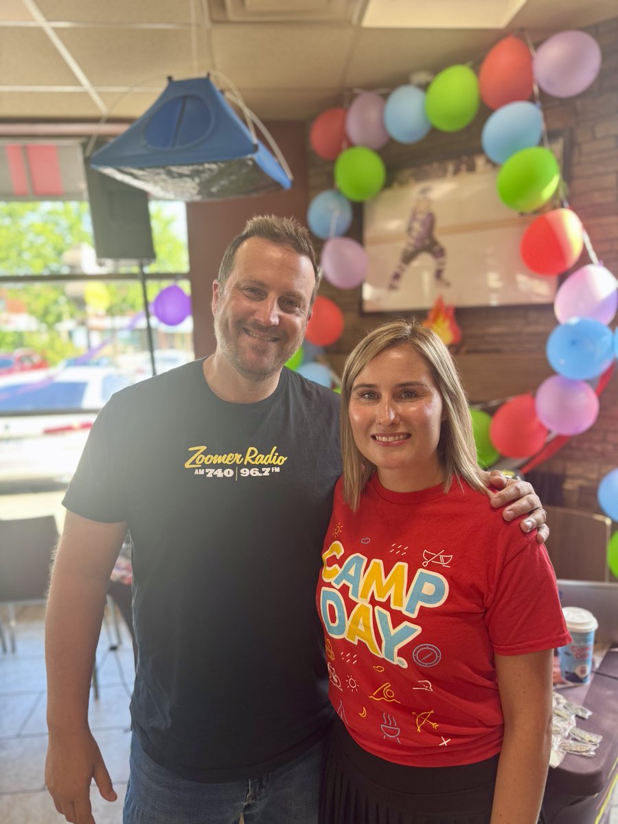 zoomerradio's tweet photo. Our own Andy Wilson spoke with Shelagh Cole, a former Tims Camper on #TimsCampDay to discuss how the camp experience impacted her life!

@Andy6624 @JaneBrownNews

https://t.co/gXWIBE9lmW

#Toronto #TimHortons #CampDay https://t.co/uNevNw7nfs