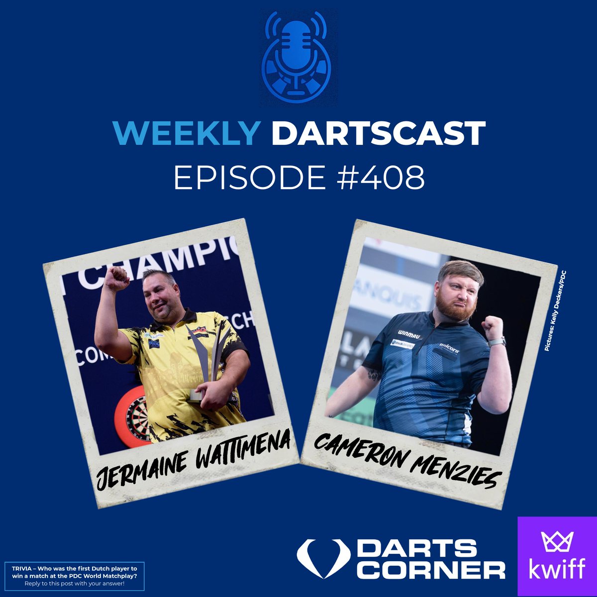 Weekly Dartscast (@weeklydartscast) on Twitter photo ๐ป๐ฏ "Blackpool in July, London in December..."
Your go-to darts listen with co-hosts <a href="/lalmoss20/">Lal Moss</a> and Burton DeWitt is back with a World Matchplay preview special!
The boys are joined by special guests:-
* ๐ณ๐ฑ <a href="/machinegun180/">Jermaine Wattimena</a>
* ๐ด๓ ง๓ ข๓ ณ๓ ฃ๓ ด๓ ฟ <a href="/CameronMenzies/">Cameron Menzies</a>
See ya soon!
#EnjoyTheDarts ๐ป๐ฏ "Blackpool in July, London in December..."
Your go-to darts listen with co-hosts <a href="/lalmoss20/">Lal Moss</a> and Burton DeWitt is back with a World Matchplay preview special!
The boys are joined by special guests:-
* ๐ณ๐ฑ <a href="/machinegun180/">Jermaine Wattimena</a>
* ๐ด๓ ง๓ ข๓ ณ๓ ฃ๓ ด๓ ฟ <a href="/CameronMenzies/">Cameron Menzies</a>
See ya soon!
#EnjoyTheDarts