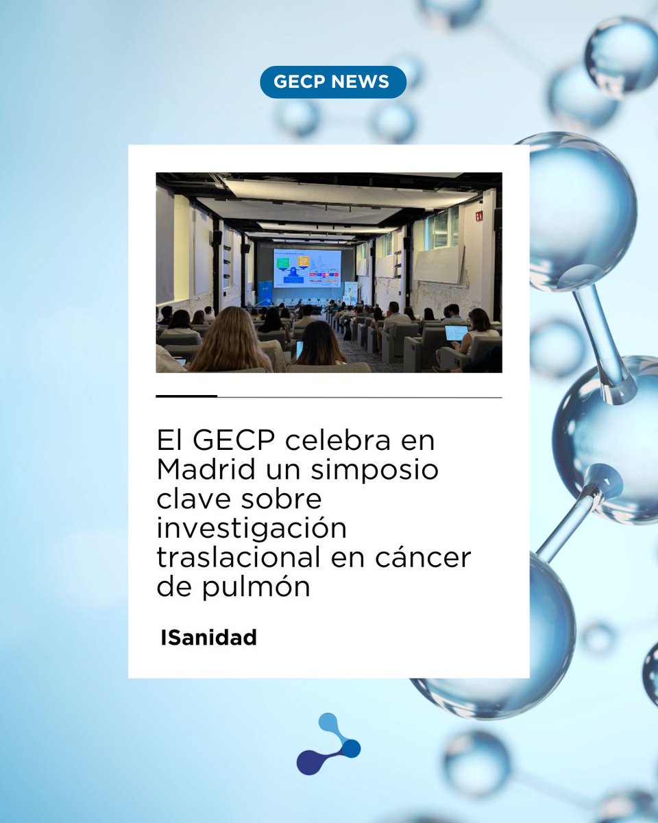 gecp_org's tweet image. ⭕El 8 de julio celebramos en Madrid el I Simposio de Investigación Traslacional en #CáncerDePulmón organizado por @gecp_org 🔬
👉Un foro clave para conectar laboratorio y clínica, e impulsar una oncología más personalizada.
➡️ Avances en:
👉 Inmunoterapia
👉Biomarcadores…