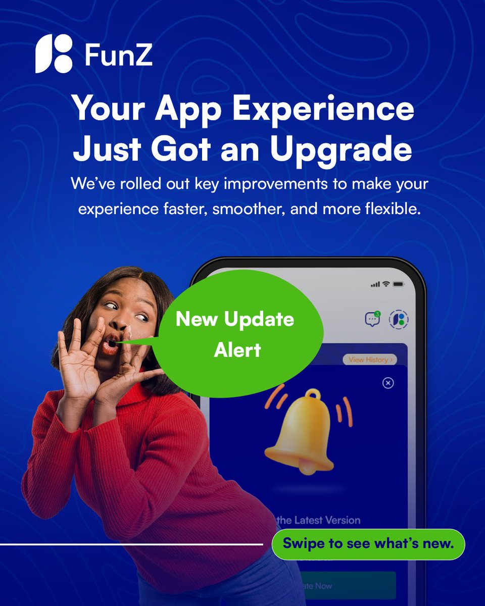FunZ_NG's tweet image. A few things just got better on the FunZ App!📢✨️

From flexible verification options to easier access to your account statements, this update is built to serve you better.

Update your app and enjoy the new improvements. You’ll feel the difference. 💚

#AppUpdate #FunZUpdates