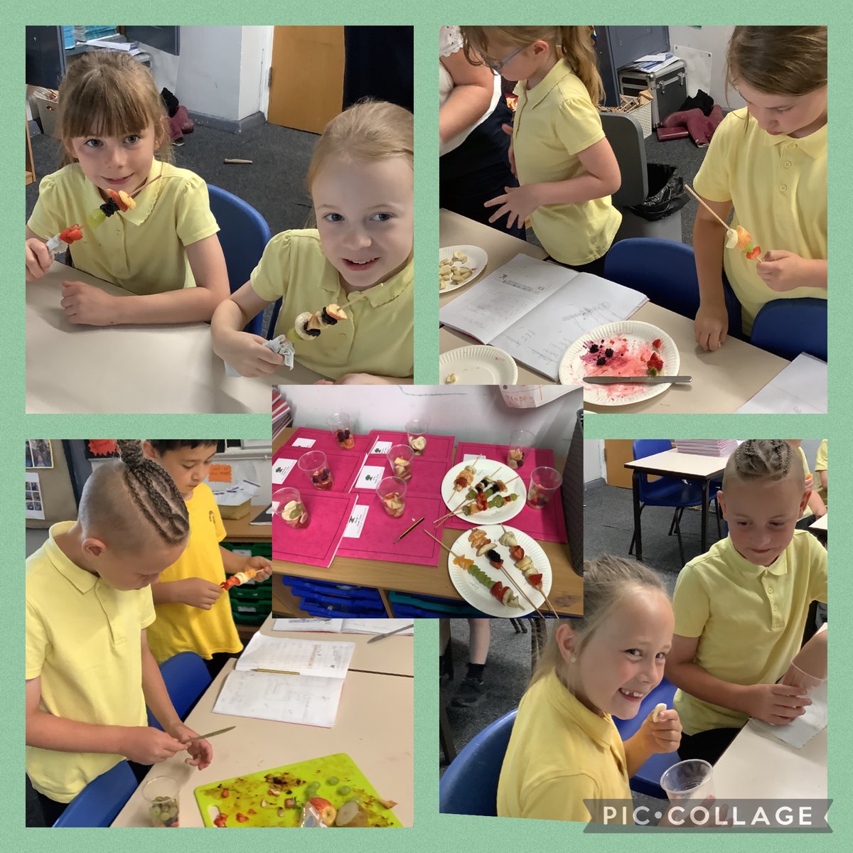 What a perfect way to end the term! Designing, making and of course tasting fruit salads was enjoyed by Hazel class! @oaktreesmat