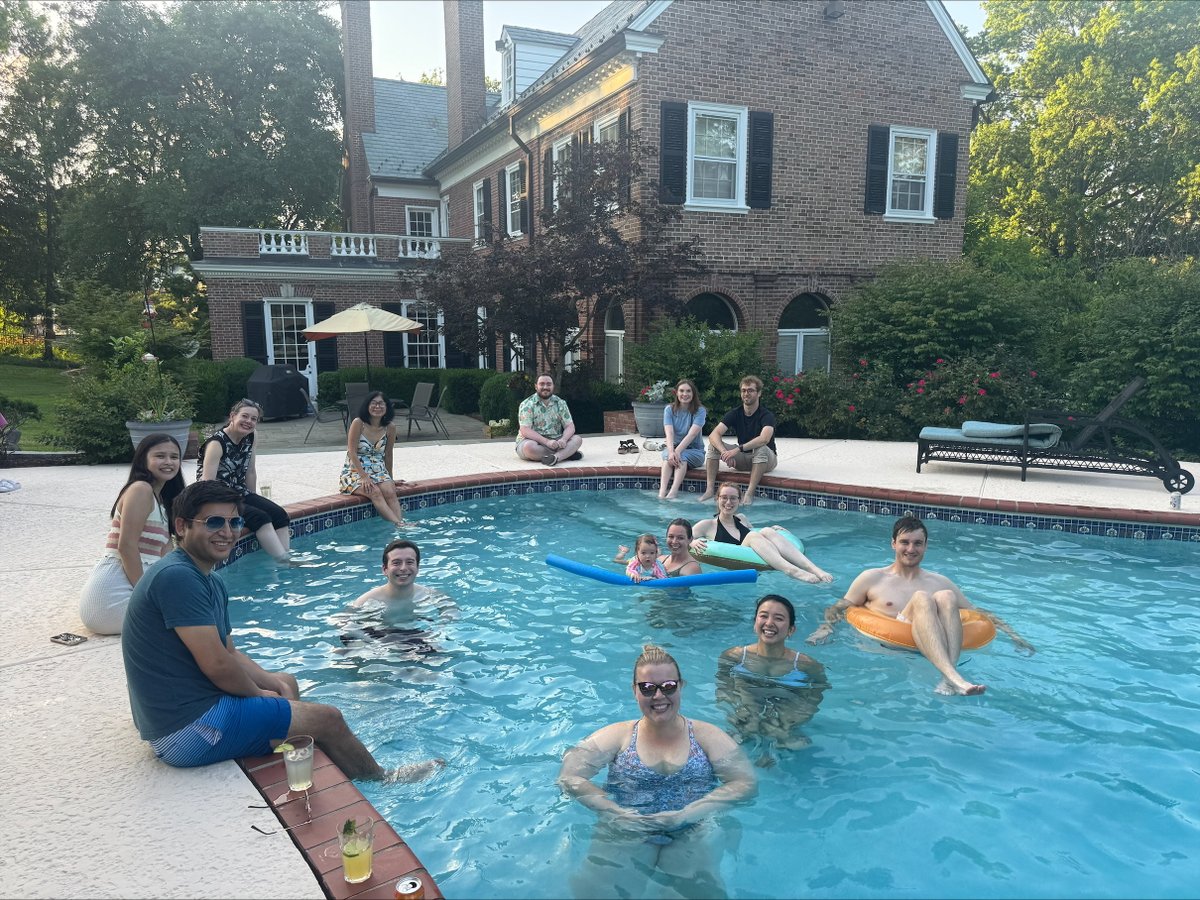 Welcome pool party at the house of Christina Gurnett, MD, PhD, for the pediatric neurology residents!