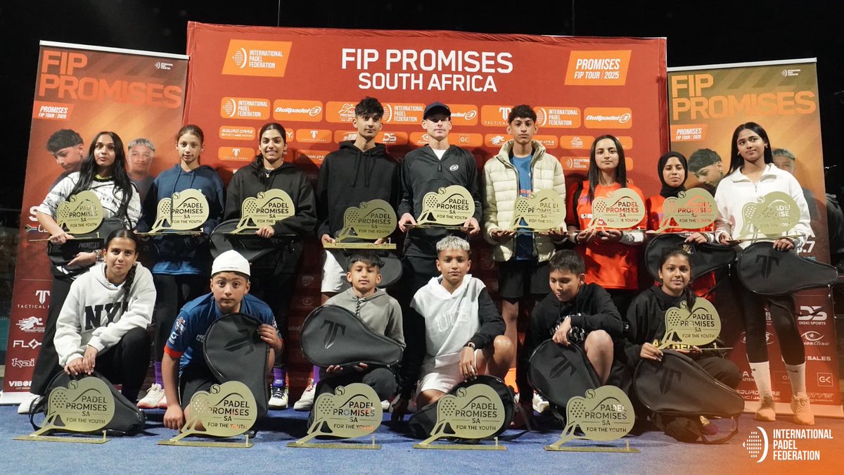 FIP - International Padel Federation (@padelfip) on Twitter photo An exciting nextgen tournament comes to a close ๐ฅ
Congratulations to the winners of this edition ๐ซ
__
#PadelFIP๐
#FIPPromisesTour2025๐งก
#FIPPromisesSouthAfrica An exciting nextgen tournament comes to a close ๐ฅ
Congratulations to the winners of this edition ๐ซ
__
#PadelFIP๐
#FIPPromisesTour2025๐งก
#FIPPromisesSouthAfrica