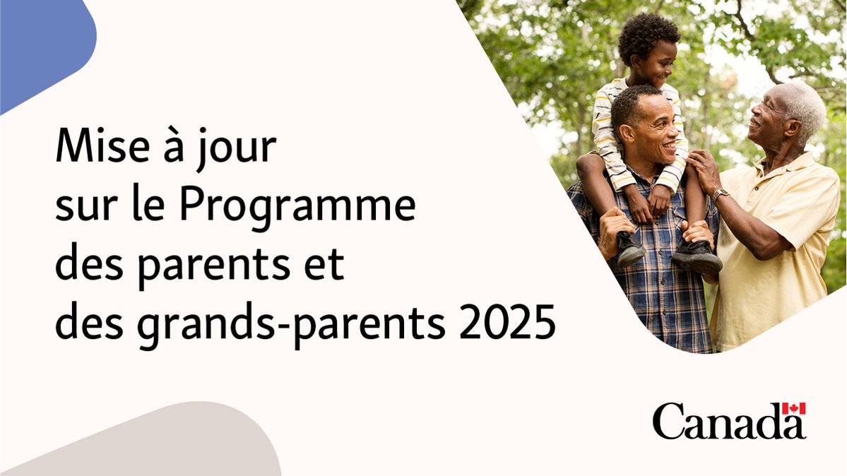 CitImmCanFR's tweet image. Des renseignements sur le processus de réception des demandes du Programme des parents et grands-parents (PGP) 2025 se trouvent maintenant sur note site Web : bit.ly/4lyMktu