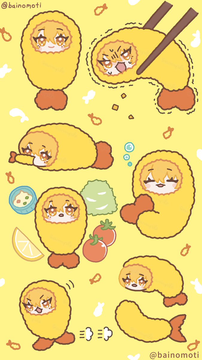 bainomoti's tweet image. #これでフォロワーさん増えました 

エビフライのドンキちゃんのぬいの絵