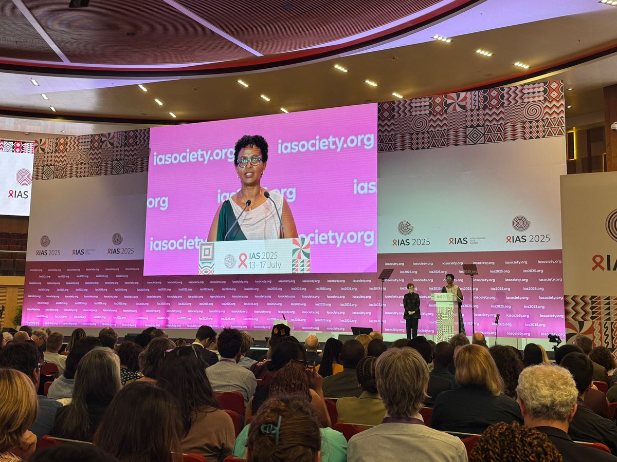 "What a powerful moment this is: to be gathered here, in Kigali, in the heart of Africa, united by science, solidarity and the shared determination to end HIV as a public health threat."

- #IAS2025 Local Chair Jeanine Condo 🇷🇼
