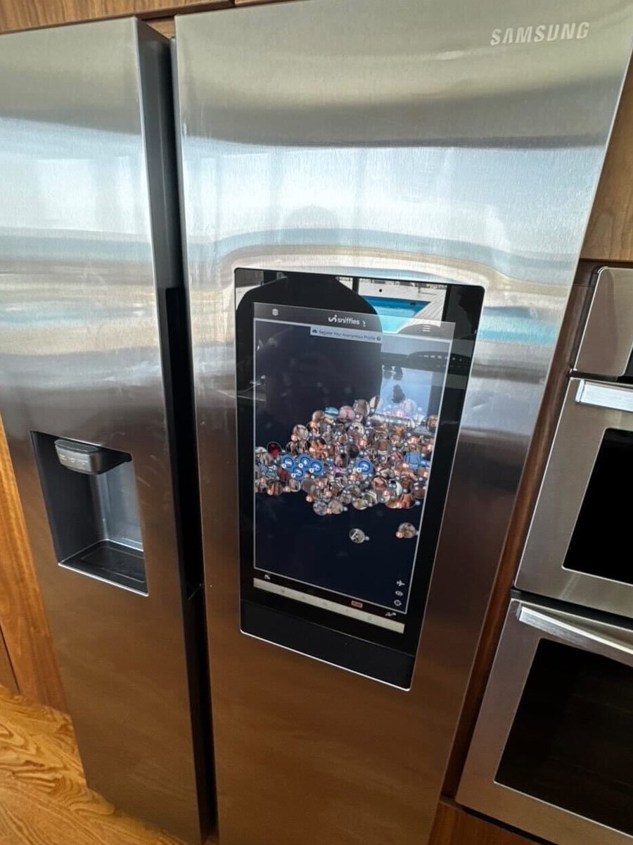 using sniffies on my smart fridge