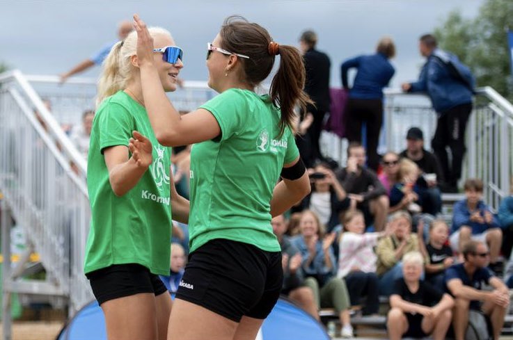 TCUBeachVB's tweet image. Incoming freshmen Sanna Madestam and Emilia Saxne earned third place at the highest level of the Swedish Beach Tour over the weekend!