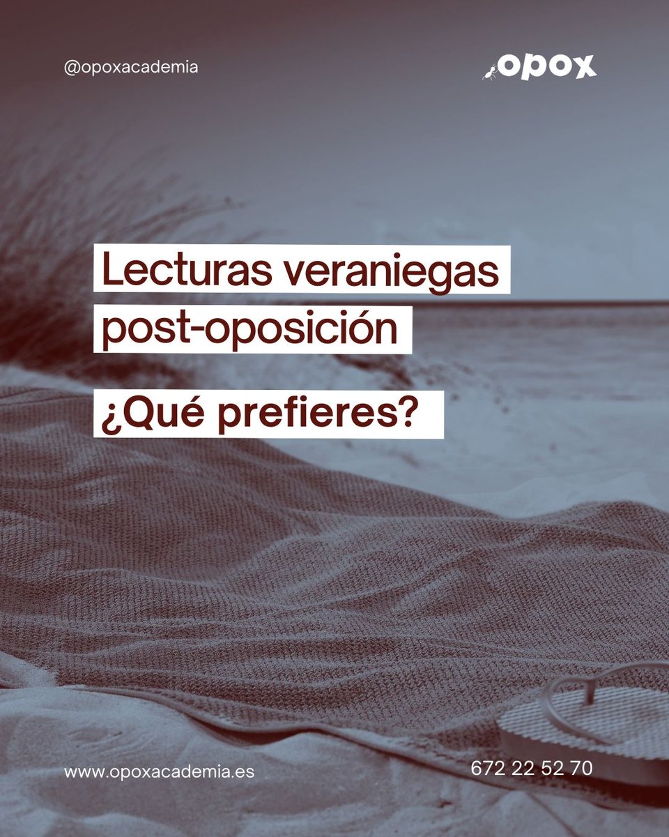 📖 ¡𝗟𝗲𝗰𝘁𝘂𝗿𝗮𝘀 𝘃𝗲𝗿𝗮𝗻𝗶𝗲𝗴𝗮𝘀!

¡Te dejamos 4 sugerencias muy familiares y recurrentes en nuestra academia!

Y tú ¿qué género prefieres? ¿Se nos ha olvidado algún imprescindible?

👀¡Echa un ojo al hilo! 

#OPOX #Opositores2025 #AcademiaOposiciones #Asturias  #Verano