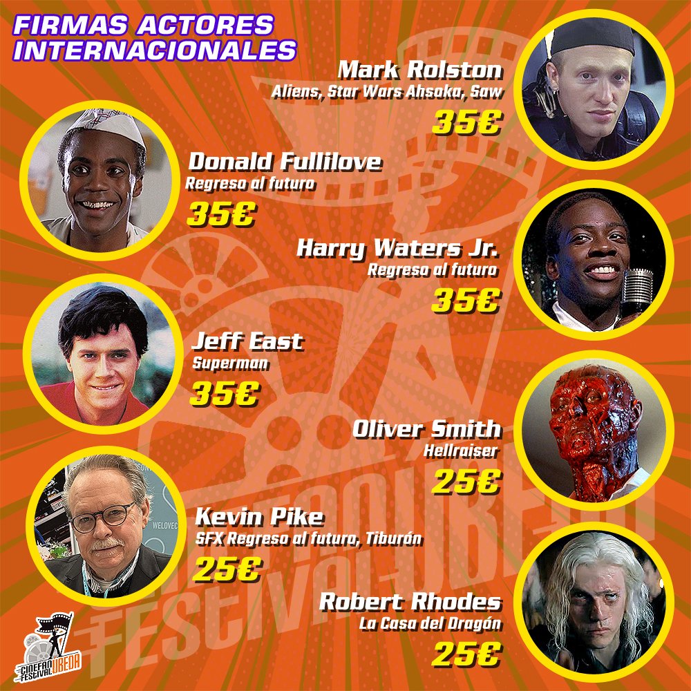 👉Os dejamos los precios de las firmas de nuestros invitados internacionales.

ℹ️También la información para pedir las firmas a distancia.

#cinefanfestival #cinefanubeda #cine #seriestv