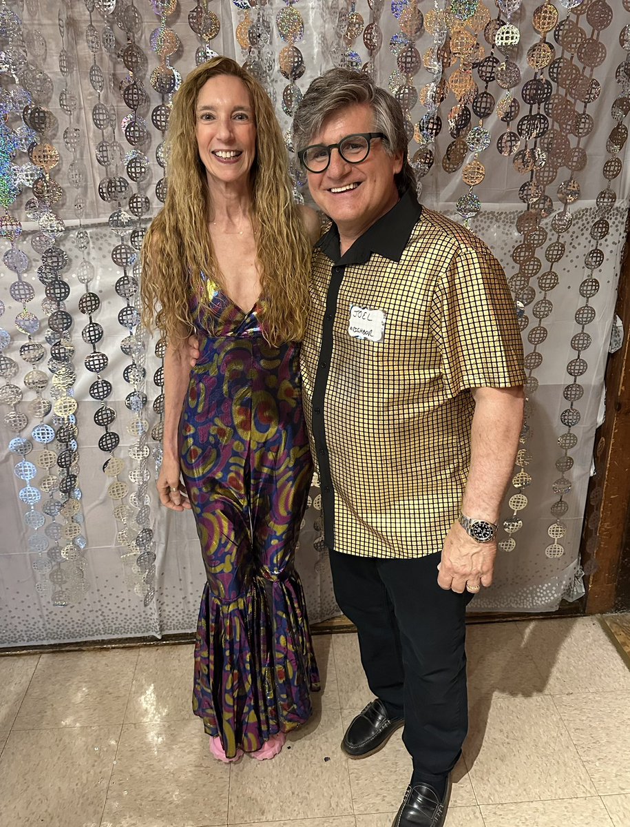 We were invited to a birthday party where the theme was 70s disco. Nailed it!