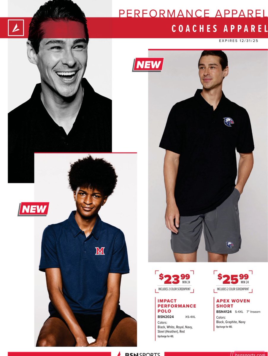 BSNSPORTS_SC's tweet image. New products from BSN apparel. Performance polo and woven shorts with pockets. Great new additions to the BSN apparel line.