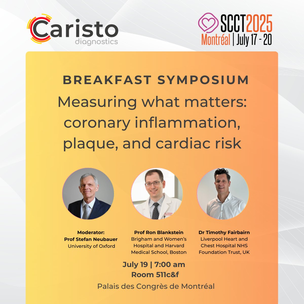 Caristo Diagnostics (@caristoheart) on Twitter photo How does Caristo’s AI-enabled coronary inflammation and plaque analysis help identify #cardiac risk years before the disease manifests? 🫀
Find out from globally renowned experts in cardiovascular medicine, at our #SCCT2025 symposium. Learn more: caristo.com/scct-2025/ How does Caristo’s AI-enabled coronary inflammation and plaque analysis help identify #cardiac risk years before the disease manifests? 🫀
Find out from globally renowned experts in cardiovascular medicine, at our #SCCT2025 symposium. Learn more: caristo.com/scct-2025/
