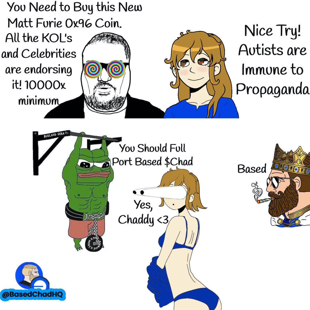EcomiSkywalker's tweet image. $CHAD & $APU are the most popular memes across social media. Stop buying gay manufactured pump and dumps. Invest in real, tried and true classics.
@BasedChadHQ
@ApusCoin @zk_lmao