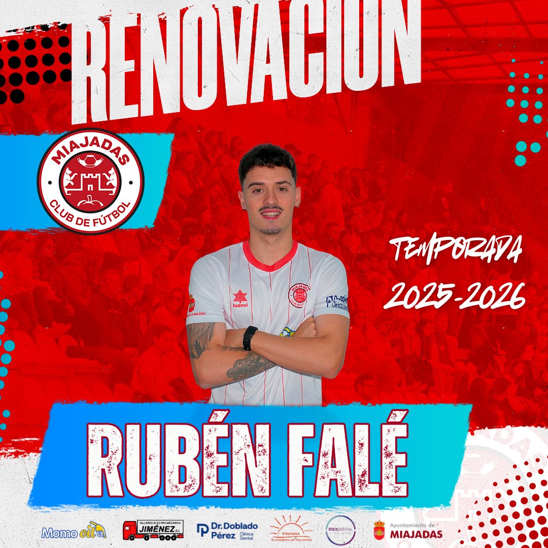 ⚪🔴 RENOVACIÓN 🔴⚪

📣 OFICIAL | Rubén Falé seguirá defendiendo nuestro escudo una temporada más siendo uno de los pilares del equipo para la 2025-2026 🙌

🔥 Liderazgo, entrega… y mucho gol 🇵🇹

¡Se queda en 🏡, <a href="/ruuubeeen15/">Rubén</a>! 🥳