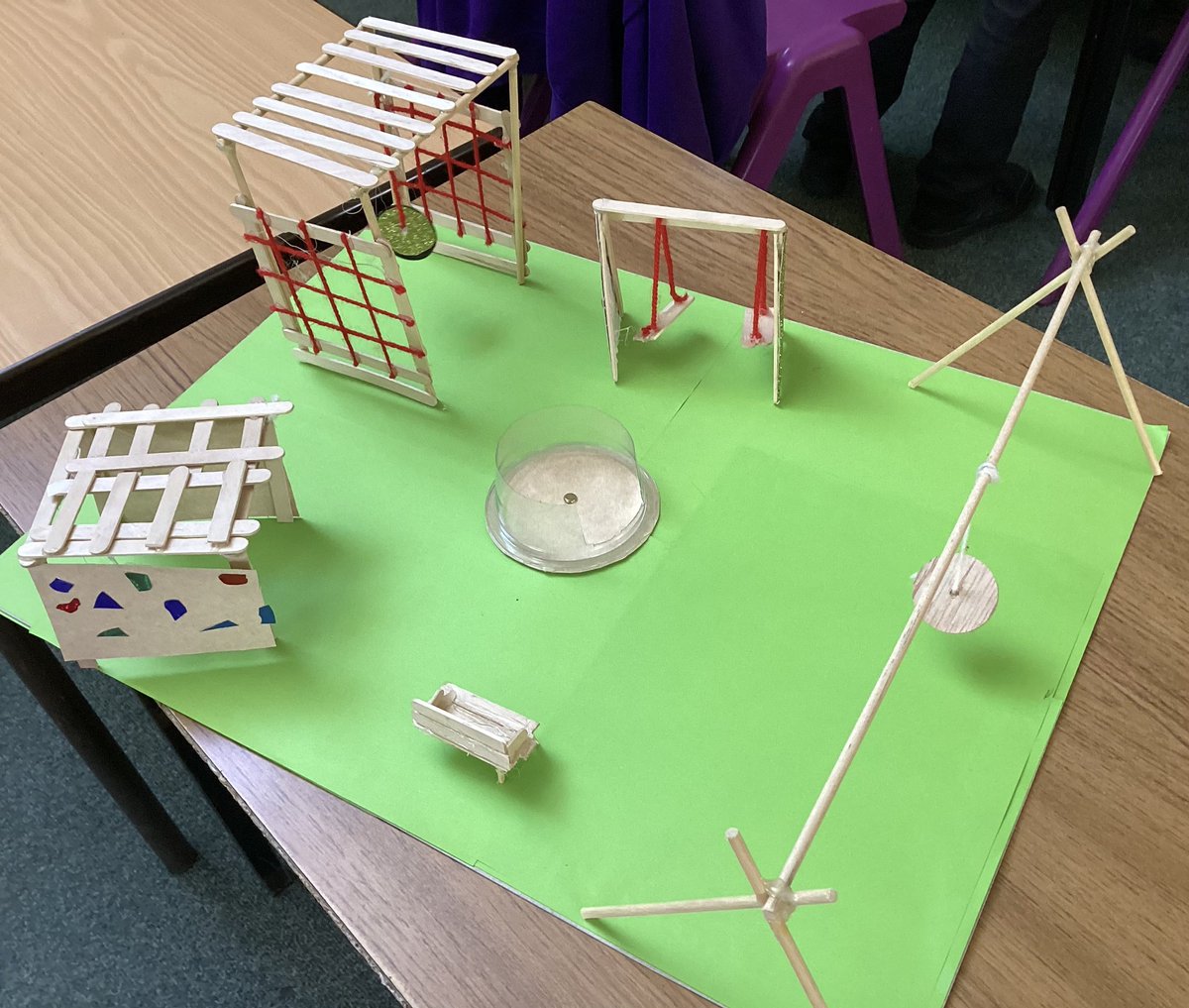 bhhjunior's tweet image. In DT, Y6 have been investigating structures and have designed and made model playgrounds. #bhhdt #bhhjcollaboration @OakTreesMAT
