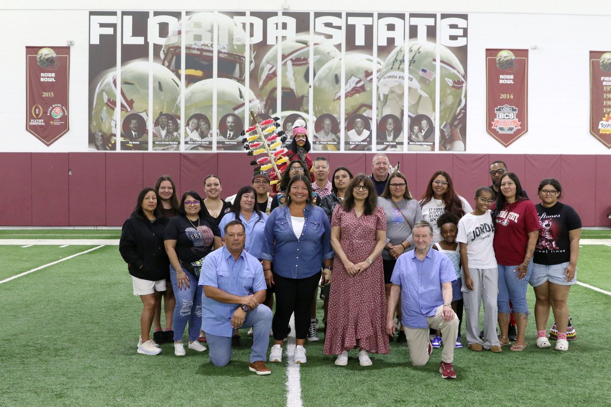 PresMcCullough's tweet image. FSU deeply values our partnership with the Seminole Tribe of Florida. Jai and I were thrilled to catch up with our friends Chairman Marcellus Osceola Jr. and his wife, Trish, during the Tribe&apos;s visit to campus with recent high school graduates and their families.