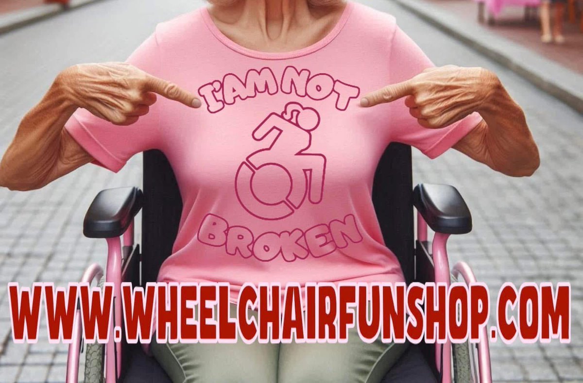 💪 Prove you’re not broken, you’re stronger than ever!
This is just one of many awesome designs for wheelchair users in our shop:
🇺🇸 USA: wheelchairfunstuff.com
🇪🇺 Europe: wheelchairfunshop.com

♿ #WheelchairLife #WheelchairUser #WheelchairHumor #ParaLifestyle #Wheelchairs