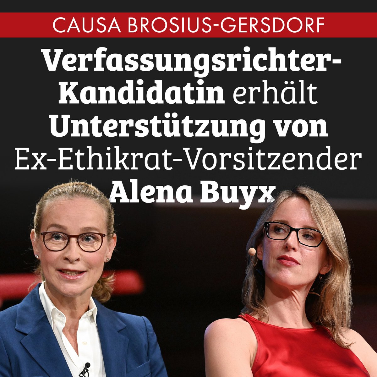 niusde_'s tweet photo. In der Debatte um die Wahl von Frauke Brosius-Gersdorf zur Verfassungsrichterin bekommt die Kandidatin nun Unterstützung von der ehemaligen Vorsitzenden des Ethikrates, Alena Buyx. https://t.co/s26qXrf7lH https://t.co/EQ4eRvUdAr
