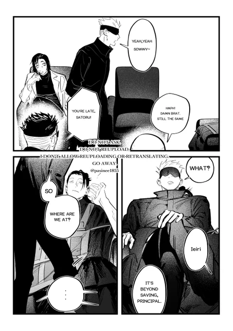 夏五 (If they never parted) Satoru who's so used to sitting on Suguru's lap that he does it in front of others without even realizing😗 