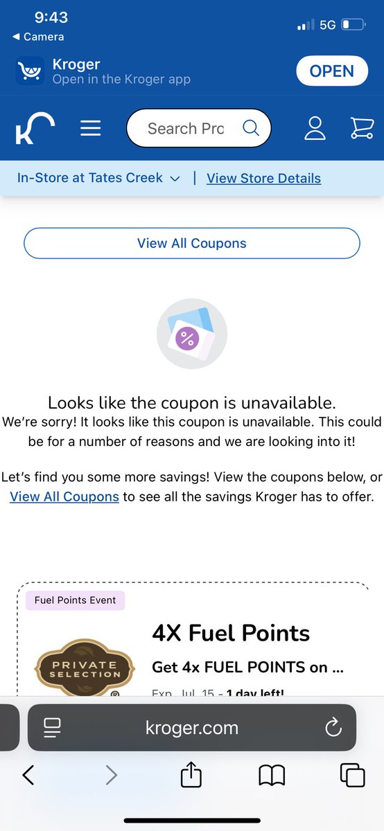It is a bit of a bait and switch move…. Offer “digital coupons” then have them disappear or have an error when you sign in. The deal also did not appear in the app, but did when one scanned the shelf but disappeared again when one signed in. Pretty disappointing <a href="/kroger/">Kroger</a>