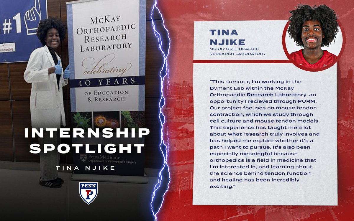 PennWBB's tweet image. 𝗜𝗡𝗧𝗘𝗥𝗡𝗦𝗛𝗜𝗣 𝗦𝗣𝗢𝗧𝗟𝗜𝗚𝗛𝗧  🔬🧪

No surprise to anyone, @tinanjike23 is making quite a difference at @McKayLaboratory this summer!

#FightOnPenn