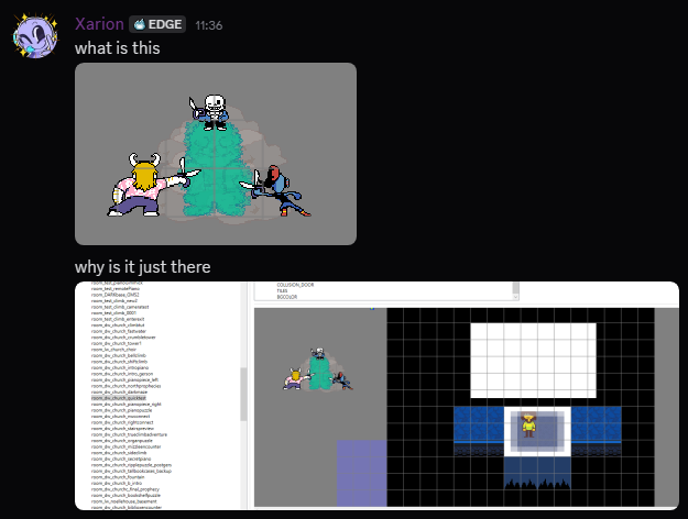 HaywireGhost's tweet image. LOL there's a random newsletter sprite hanging around in room_dw_church_quicktest