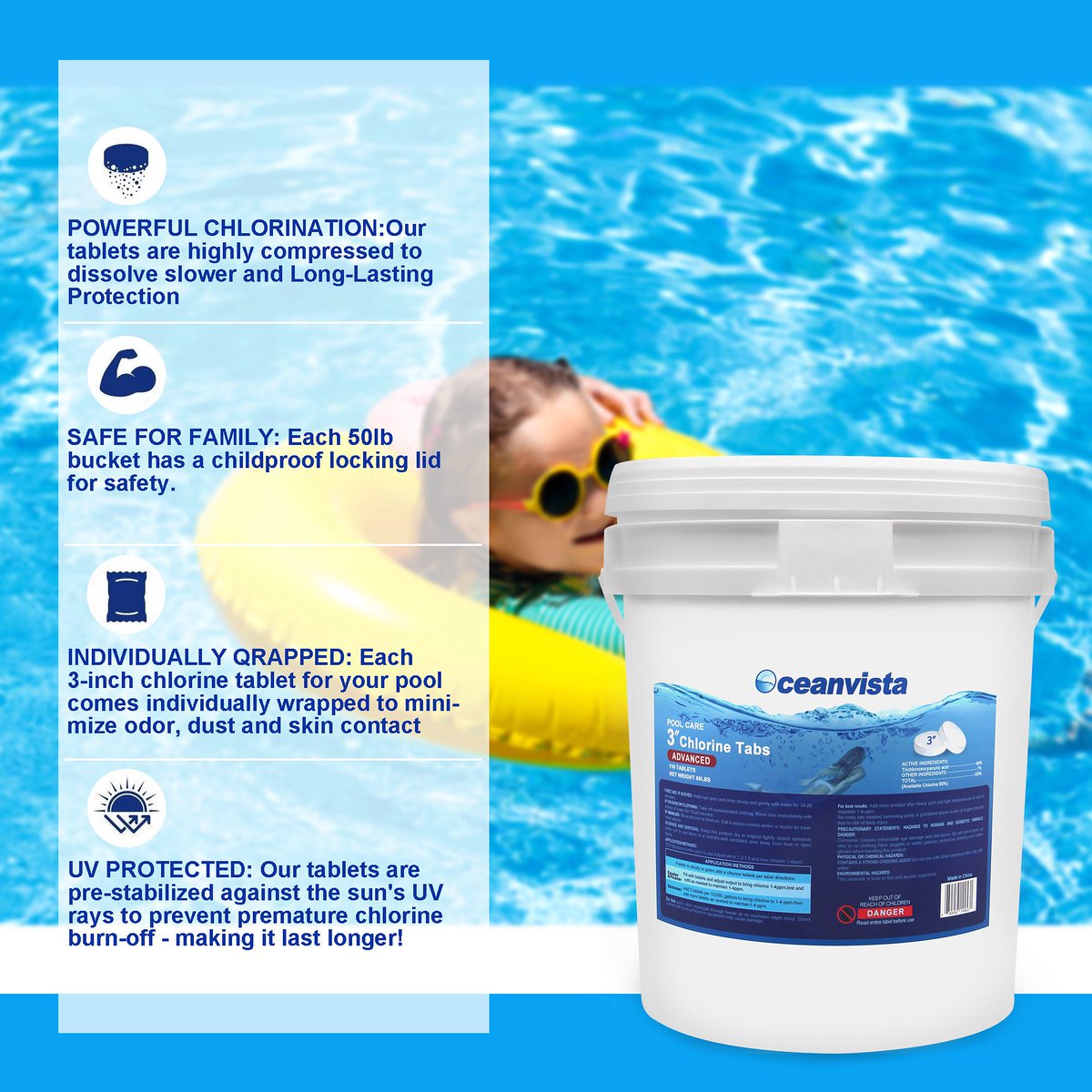 PoPoChen2025's tweet photo. 🧼 Oceanvista Chlorine Tabs – Clean Water, Effortlessly!

Powerful, easy-to-use tabs for pools, tubs.
✅ Long-lasting disinfection
✅ Kills bacteria &amp; algae
✅ Fast-dissolving, no residue
Perfect for home and commercial use.
💧 Keep your water crystal clear with Oceanvista! https://t.co/0UNYc0ebgH