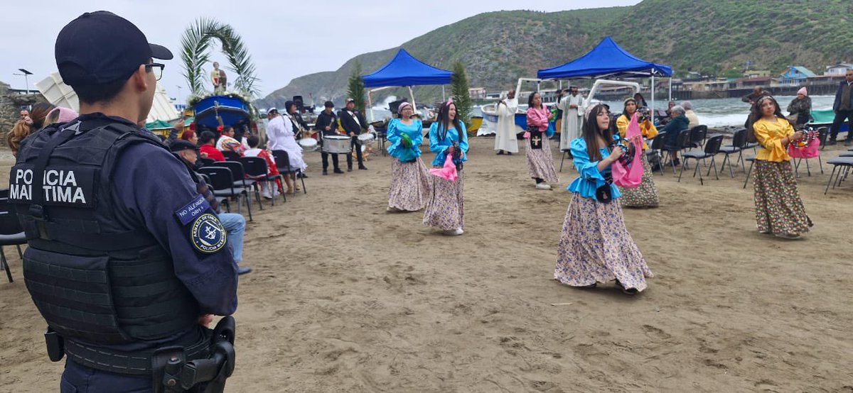 Capitanía de Puerto de Los Vilos participa de las festividades religiosas en caleta Huentelauquén, Puerto Oscuro, Puerto Manso y Lord Willow durante este fin de semana, acompañado a nuestros pescadores artesanales en la actividad y resguardando la seguridad en el borde costero.