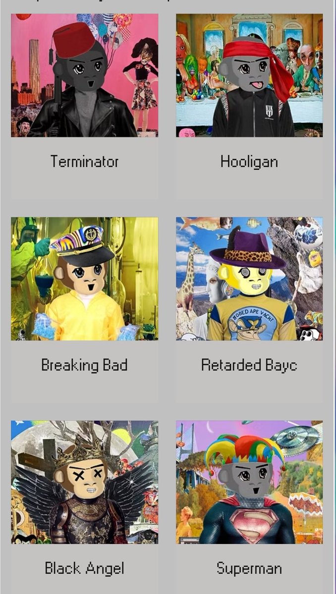 Inside the Monktardio Collection🤡👉🧠 (check monktard.io for more) 
From iconic outfits like Batman, Superman, Joffrey, and Heisenberg to celestial beings like White and Black Angels - each Monktardio is a unique identity on the <a href="/apecoin/">ApeCoin</a> <a href="/ApeChainHUB/">ApeChainHUB</a>