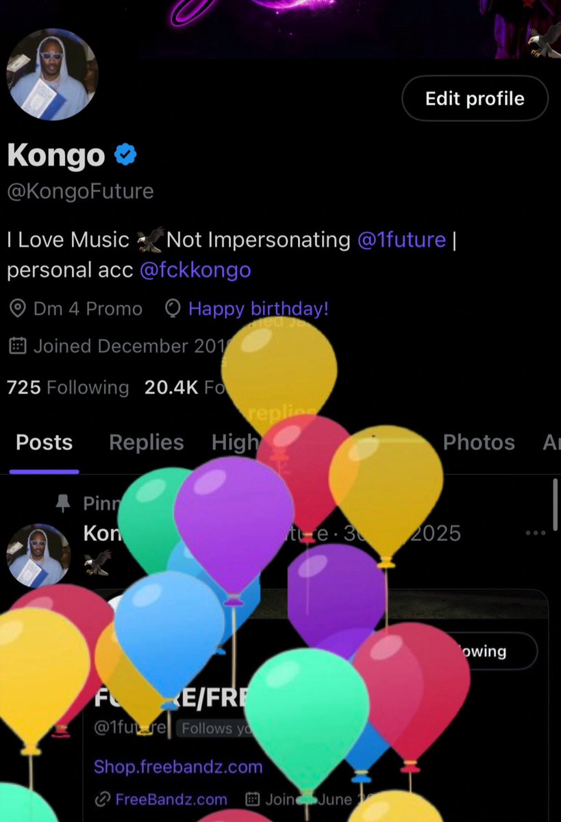 balloons on my page 💜 blessed.